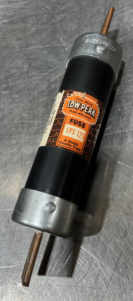 BUSS LOW-PEAK DUAL ELEMENT FUSE LPS 125 AMP 600VOLT Nos Surplus
