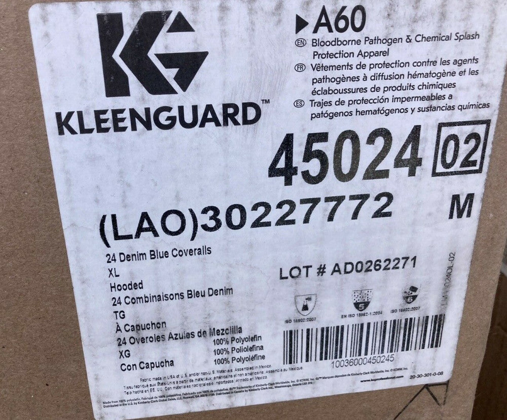 Kleenguard 45024 Splash Coverall Hood Xl Blu 24/Case
