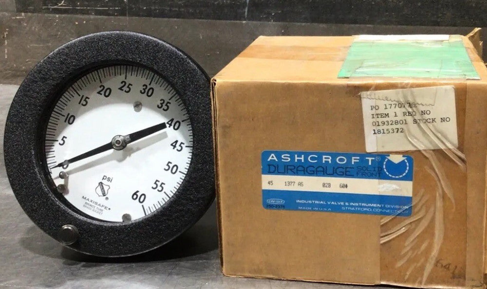 Ashcroft Differential Pressure Instrument Gauge 1377AS Nos Surplus