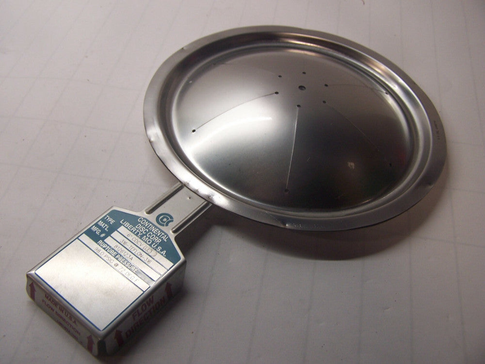 NEW CONTINENTAL DISC 6" 98Psi@72ºF RUPTURE DISC  8126123A