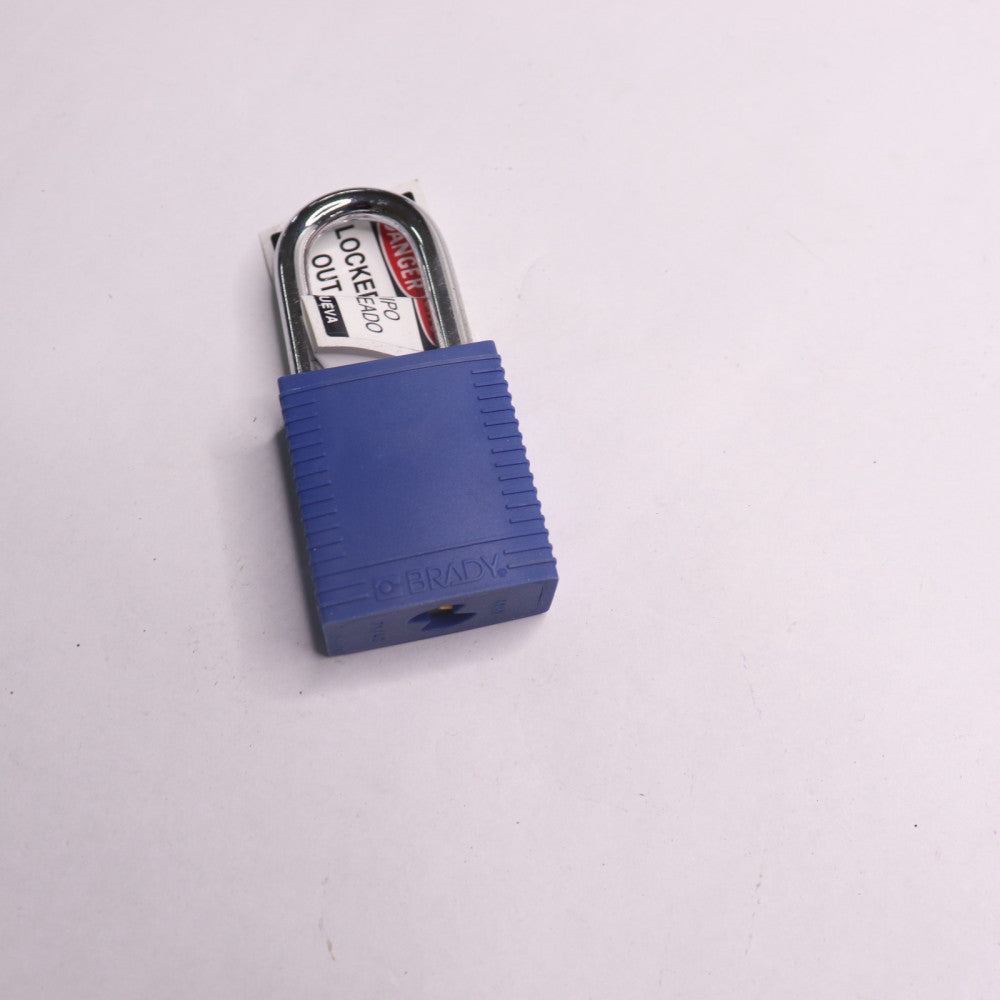 Brady Lockout Padlock KD Blue 1/4 " Diameter x 1.5" Shackle 99556 