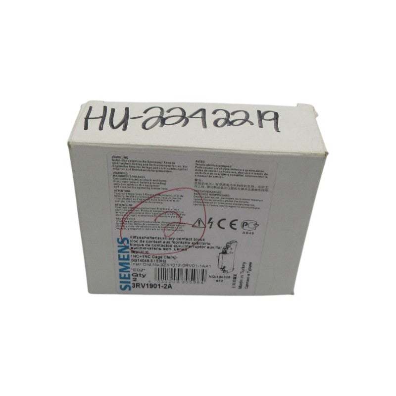 SIEMENS 3RV1901-2A (PKG OF 2) NSMP