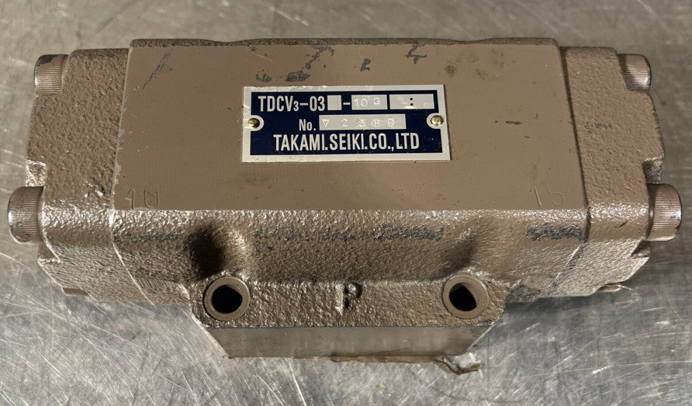 Nos Surplus TAKAMI.SEIKI TDCV3-03-10G HYDRAULIC VALVE