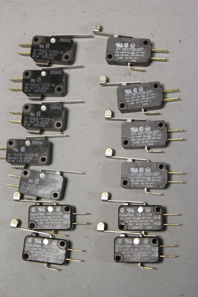 LOT OF 13 UNUSED MICRO SWITCHES MICROSWITCH VARIOUS