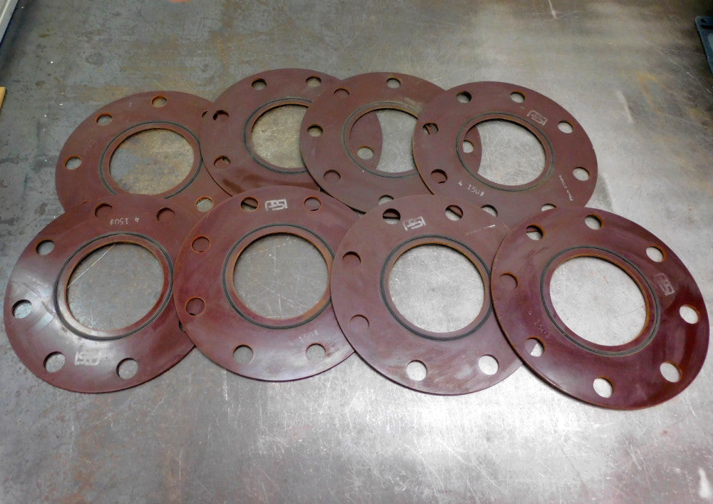 Neoprene Phenolic Nitrile Flange Gasket 4" 150# Lot of Eight (8)