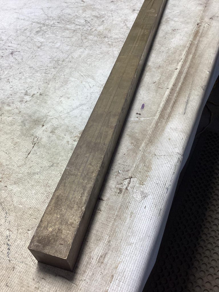 C332/ C342 Machined Brass; Lathe Stock Bar;  51 3/4" X 2" Square Brass Bar