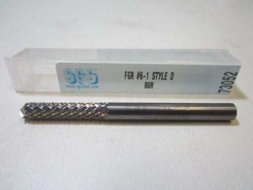 SGS (73052) Tungsten Carbide FGR #601 Cylinder Head Diamond Cut Flat End Bur 