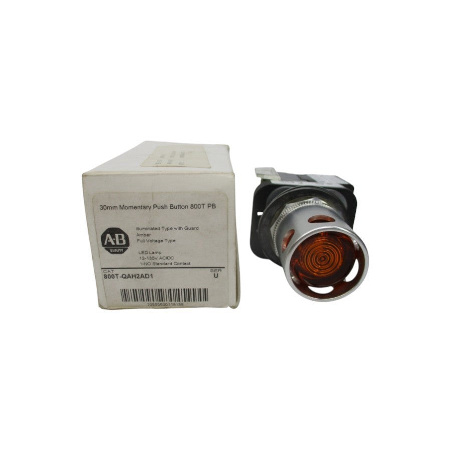 ALLEN BRADLEY 800T-QAHAD1 SER. U 12-130VAC/DC (WH) NSMP