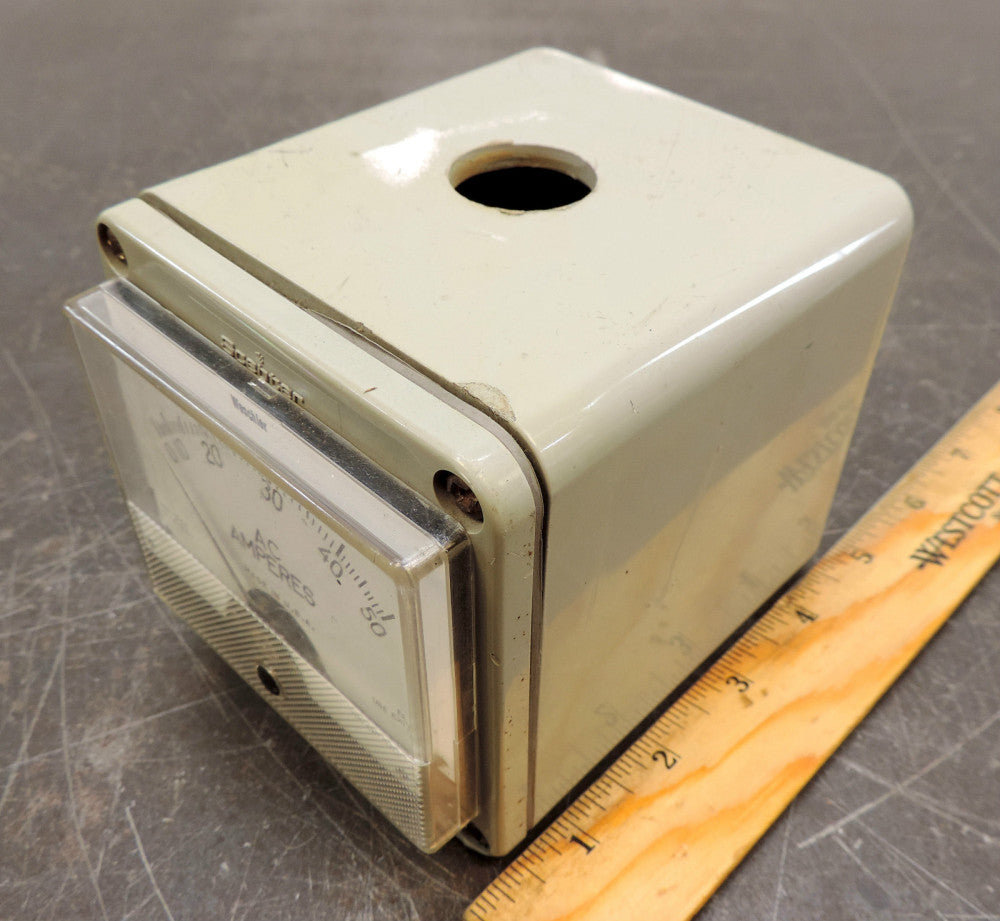 Weschler Ac Gauge Amperes Instrument Monitor 0-50 Amp