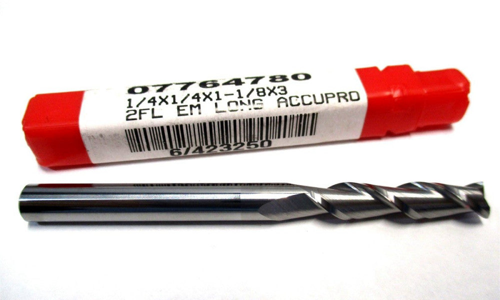 Made in USA (07764780) 1/4 x 1-1/8 x 3 2-Flute SE RH CC Carbide Square End Mill
