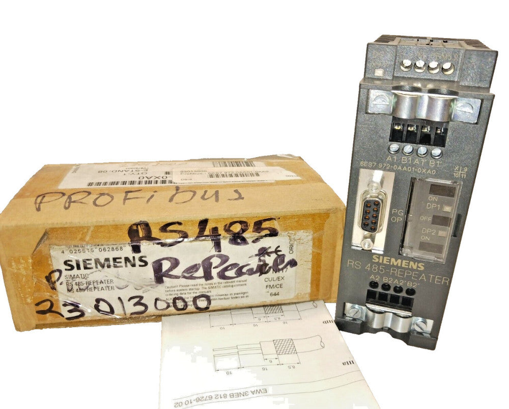 NEW SIEMENS RS 485-REPEATER MODULE  6ES7 972-0AA01-0XA0