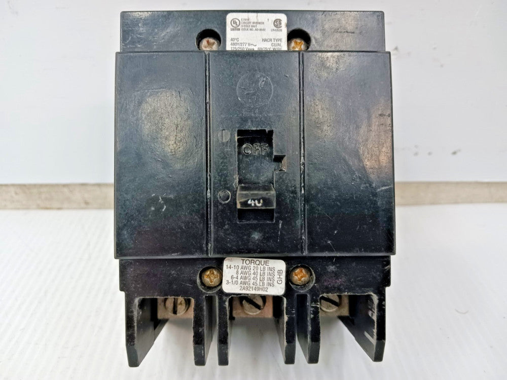 Eaton 40 Amp Bolt-On Circuit Breaker 3 Pole 480Y/277 VAC 65kA GHB3040