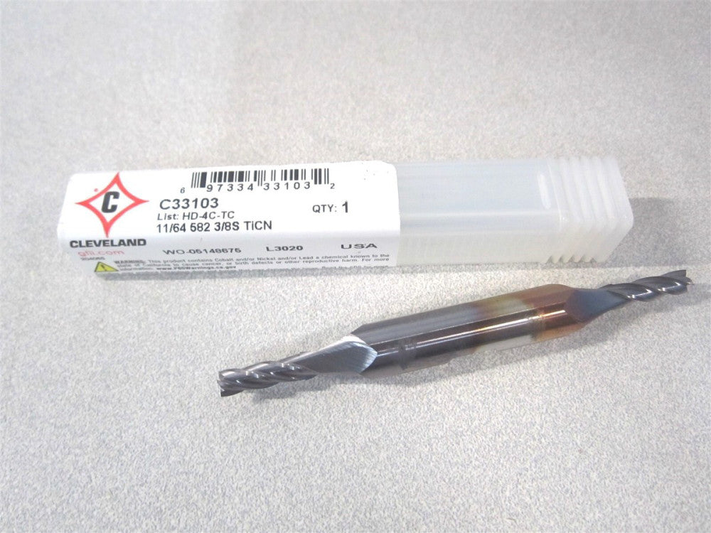 Seco (10008075) 3/16 x 5/8" x 1/4" x 2" Solid Carbide 6Fl Corner Radius End Mill