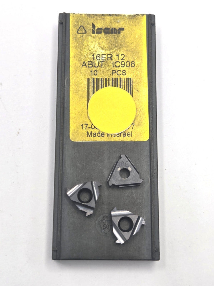 ISCAR*16ER 12 ABUT IC908*LAYDOWN THREADING INSERT*****LOT OF 3