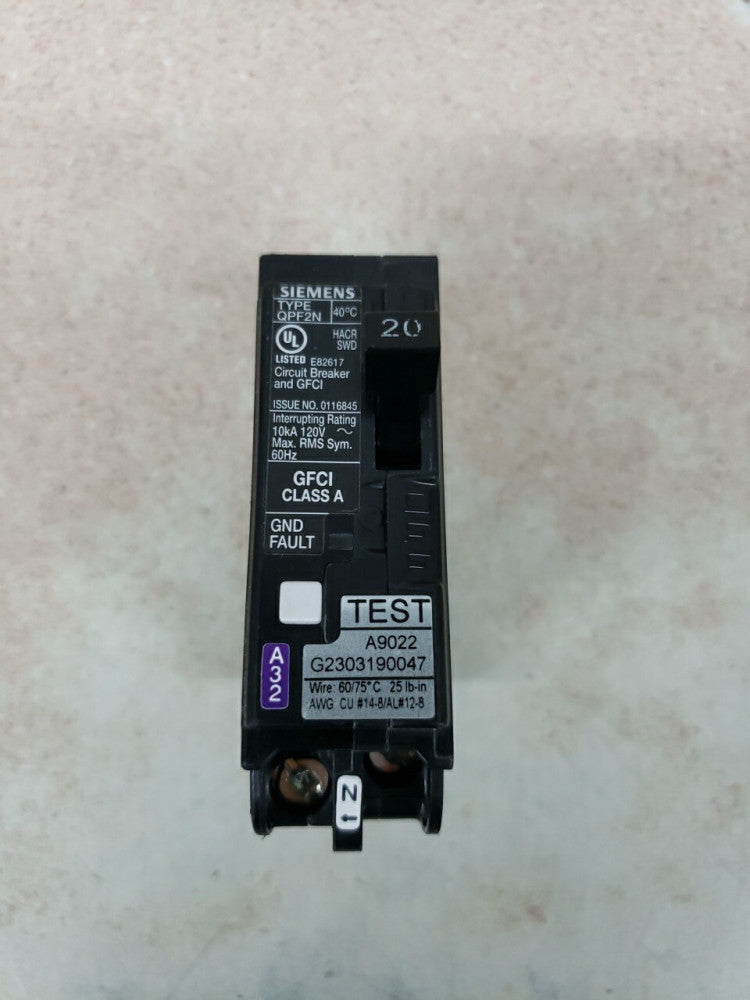NEW OLD STOCK! SIEMENS QF120AN 1 POLE 20A 120V CIRCUIT BREAKER