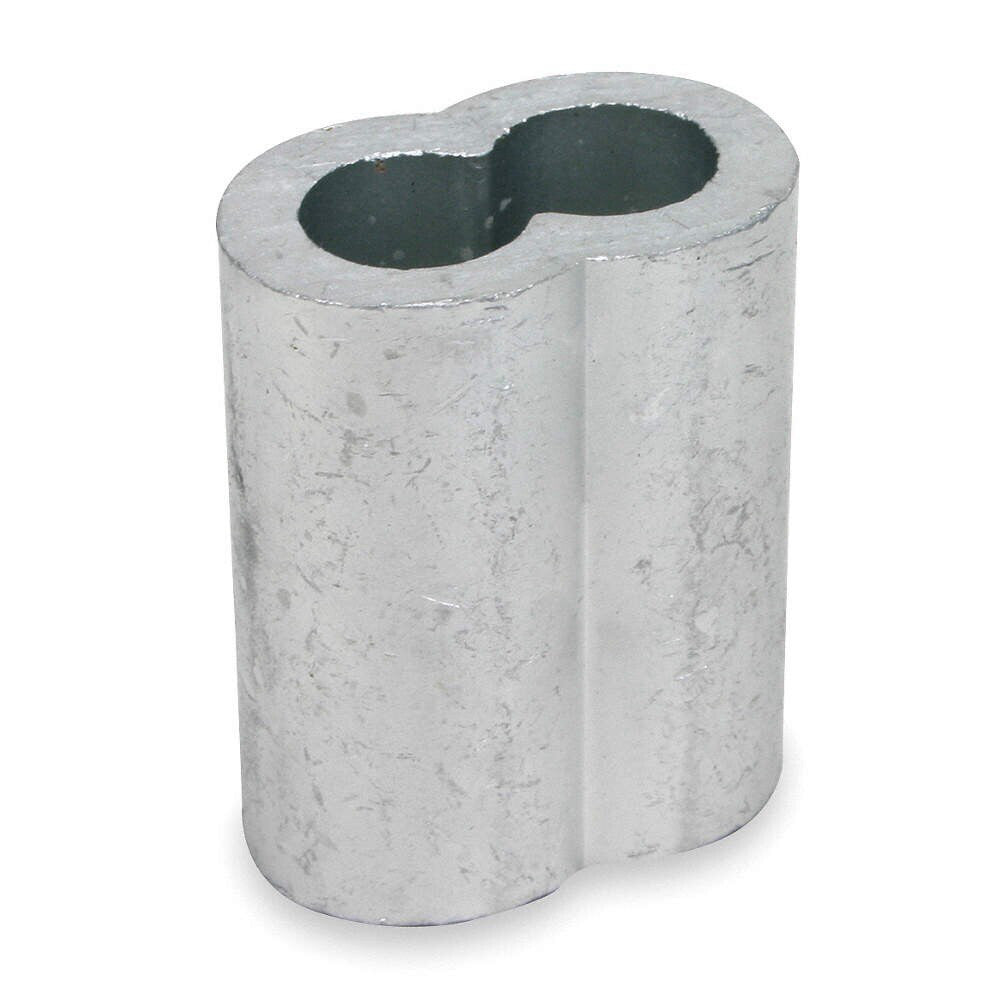 DAYTON 1DLD7 Wire Rope Sleeve 1/16", Aluminum Alloy, (3 Packs of 25)