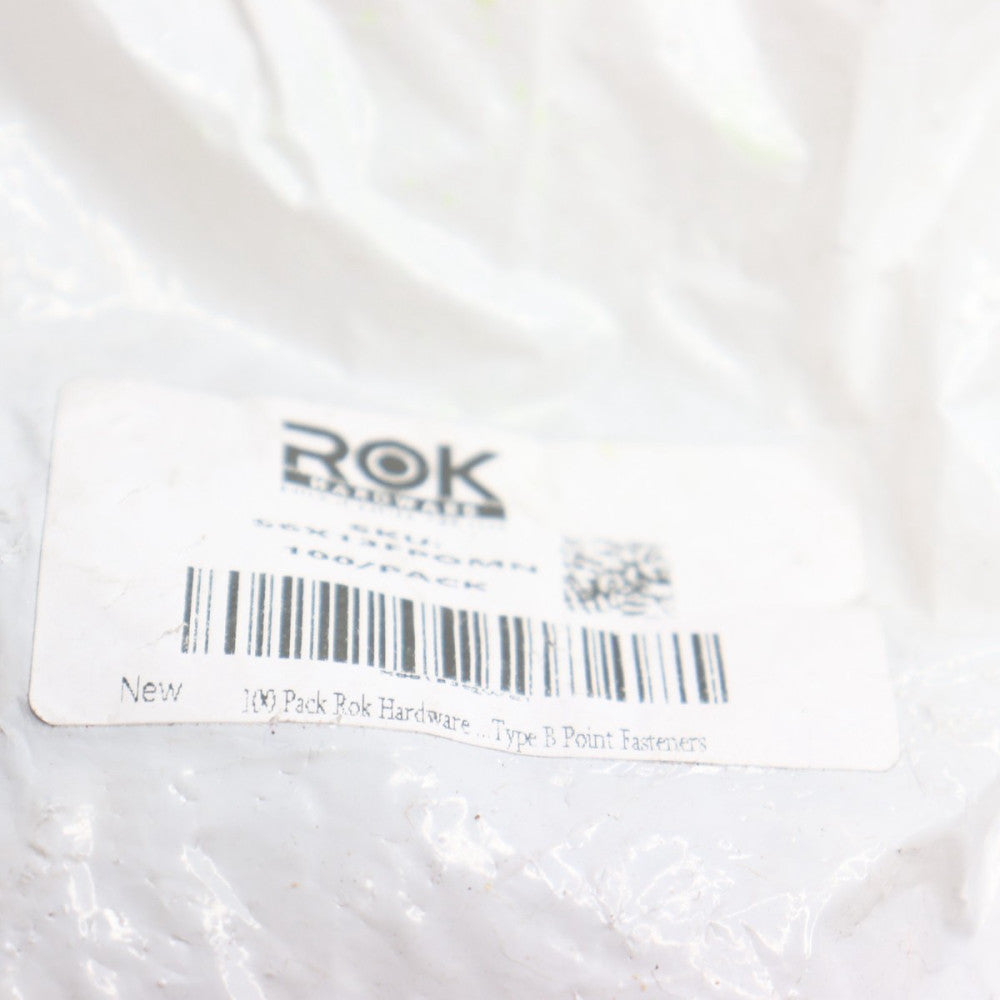 (100-Pk) Rok Flat Head Euro Screws Steel #6mm Diameter x 1/2"L 56X12FPOMN