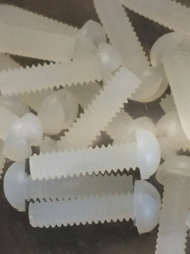 Lot of 100 2-56 Thread Nylon Slotted Round Head Machine Screws 5/16" Long