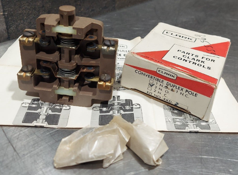 KKD-2 Clark Convertible Duplex Contact Block. 2 N.O. Contacts