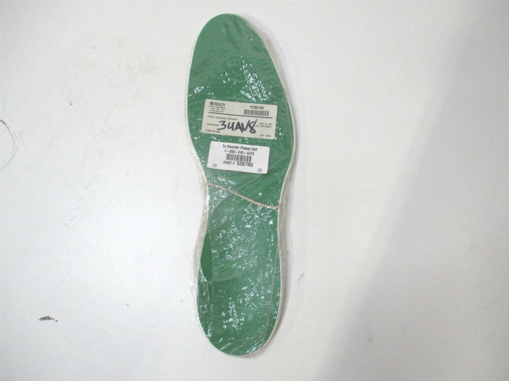Brady (31551) 3-3/4" x 11-7/8" OAL Removable Foot Green Marking Tape - 10 Count