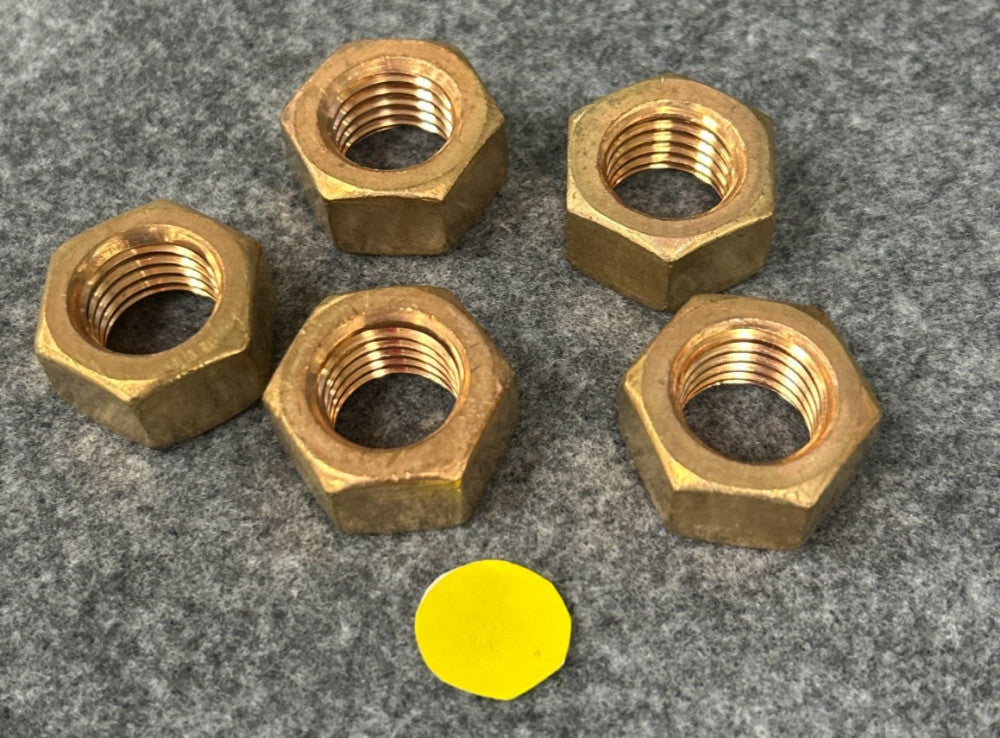 GRADE 655 SILICON BRONZE HEX NUT 3/4" - 10  LOT OF 5