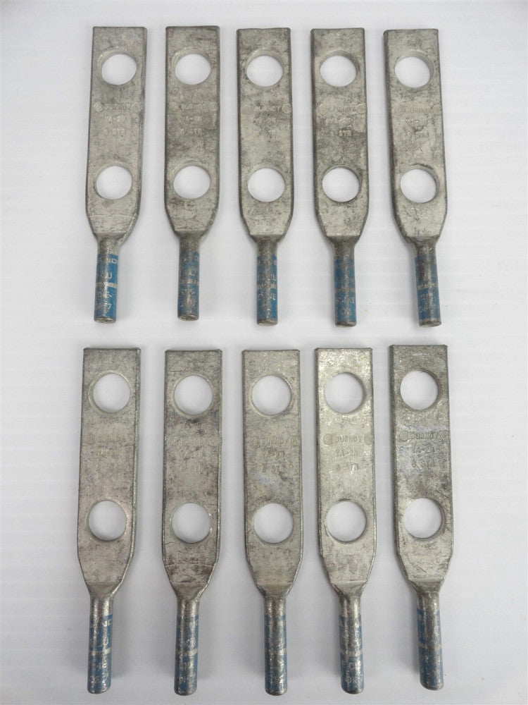 Lot of 10 BURNDY - YA-2N 6 STR Blue Solderless Terminal (NEW)