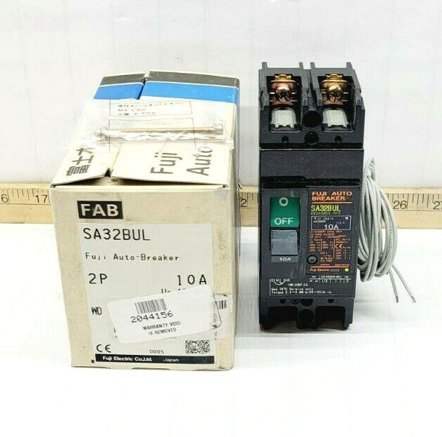 New Fuji 10 Amp Auto Circuit Breaker W/ Aux 550V Max 2 Pole BB2ASBUL-010 SA32BUL