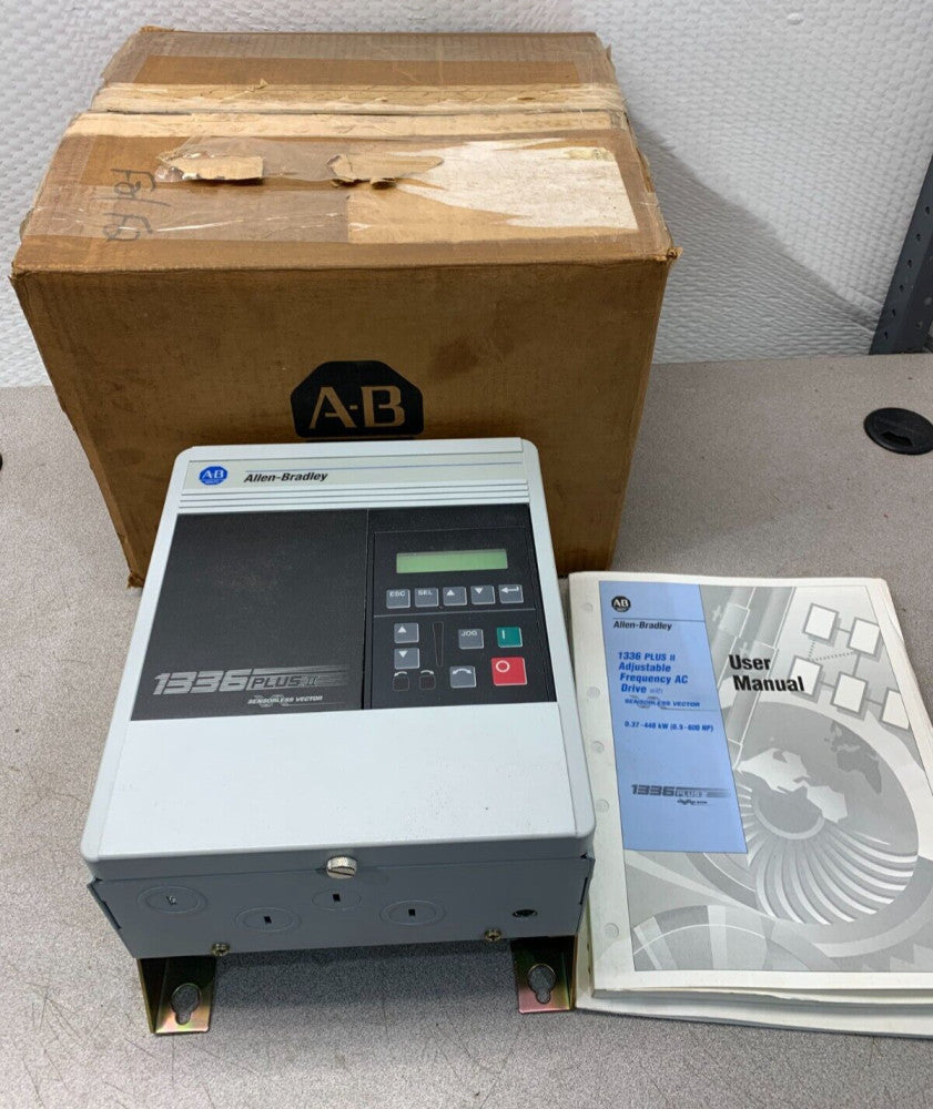 NEW IN BOX ALLEN-BRADLEY 1HP PLUS II DRIVE 1336F-BRF10-AA-EN-HAS2-L6 SERIES B