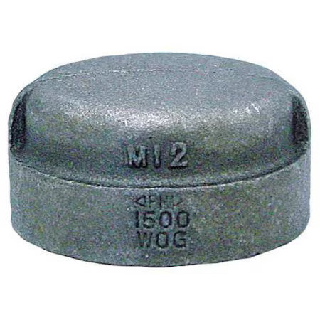 Anvil 0318901402 Cap Cap, 2" Pipe, Fnpt, Malleable Iron, Class 3000