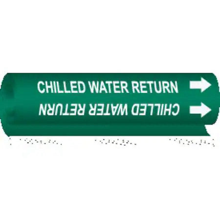 Brady 5647-Ii Pipe Marker,Chilled Water Return,Green, 5647-Ii