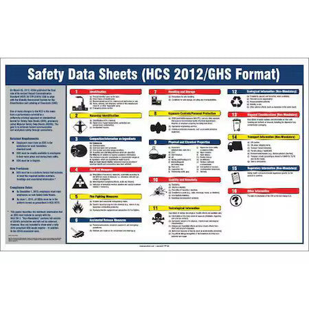 Accuform Sp125161jl Right To Know Safety Data Sheets Poster, Plastic, 28 In W,