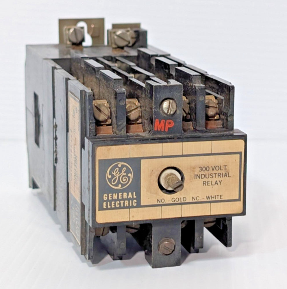 GE General Electric CR120 Industrial Relay, NEMA A300, P300, with 110/120V Coil