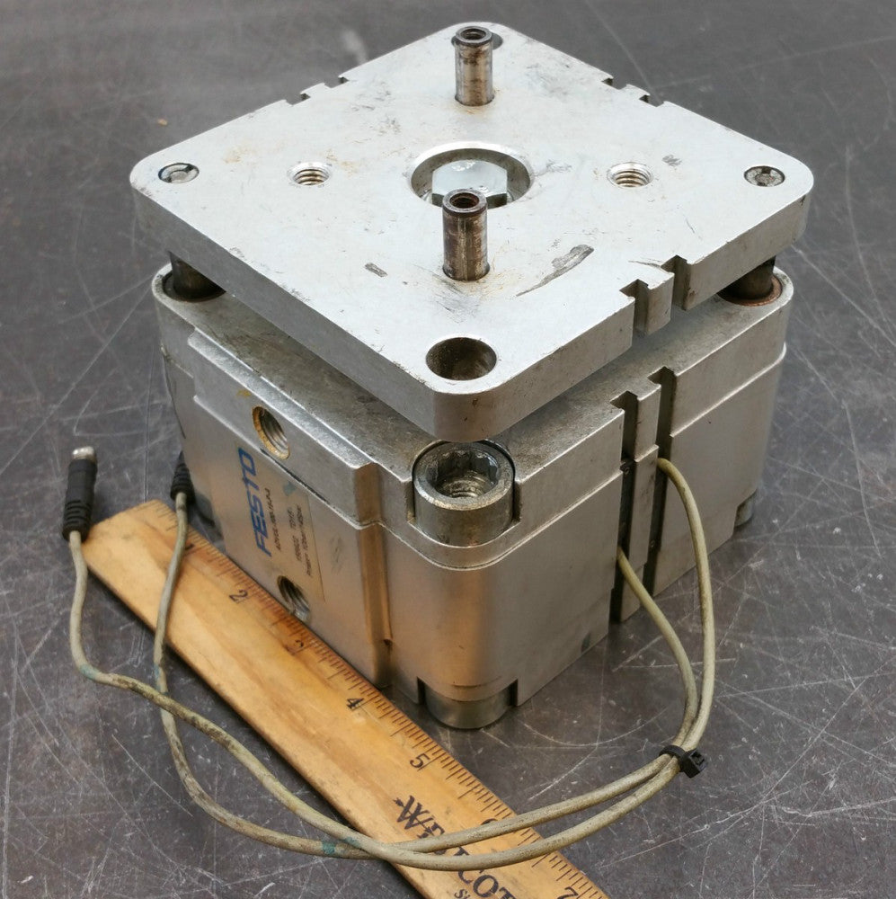 Festo ADVUL-100-15-P-A Pneumatic Air Cylinder Actuator 15mm Stroke Used 001