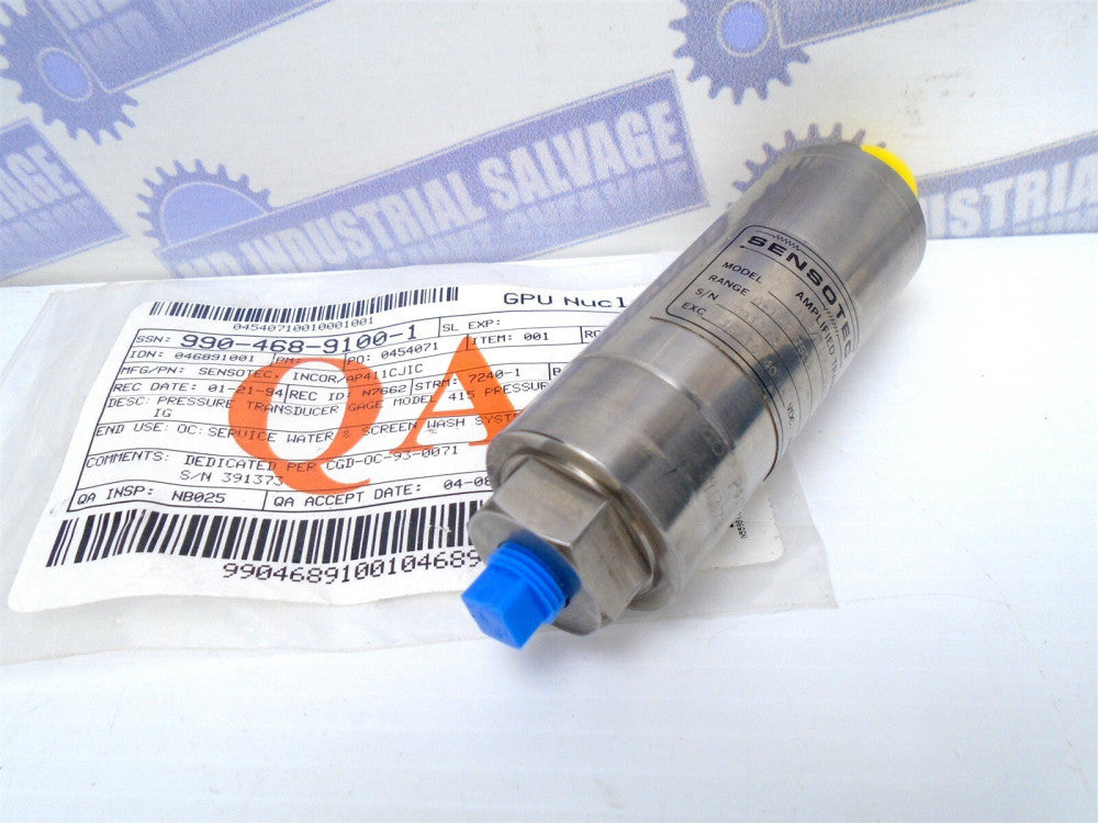  SENSOTEC - AP411CJIC - 415/7306-10-01 AMPLIFIED PRESSURE TRANSDUCER - 0-150 psi