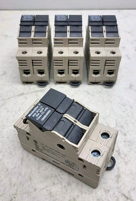 4 Pack Weidmuller WSI 25/2 CC 2 Pole 30 Amp 600 V Fuse Holder WSI25/2CC