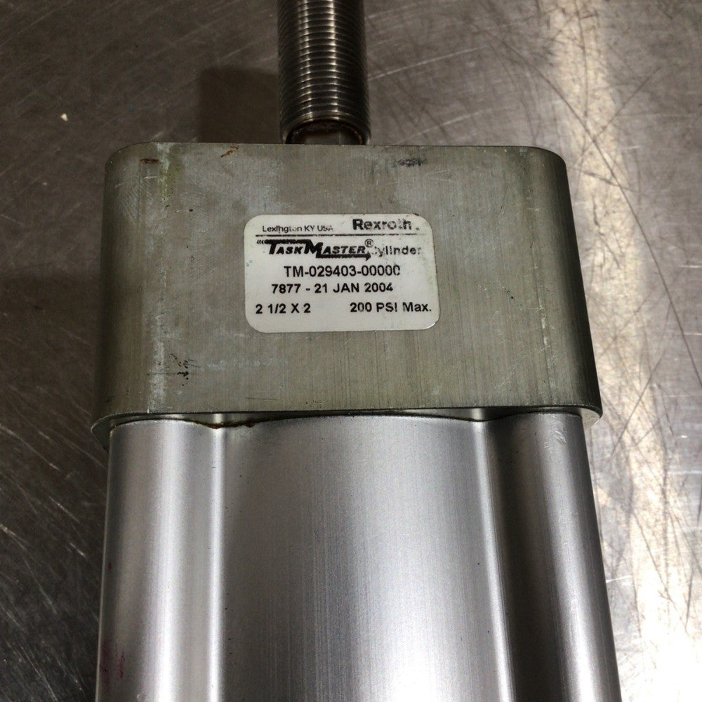 Rexroth Taskmaster TM-029403-00000 2-1/2 X 2 Pneumatic Cylinder, NOS