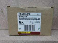 NEW Square D HOM220GFI 120/240VAC Circuit Breaker