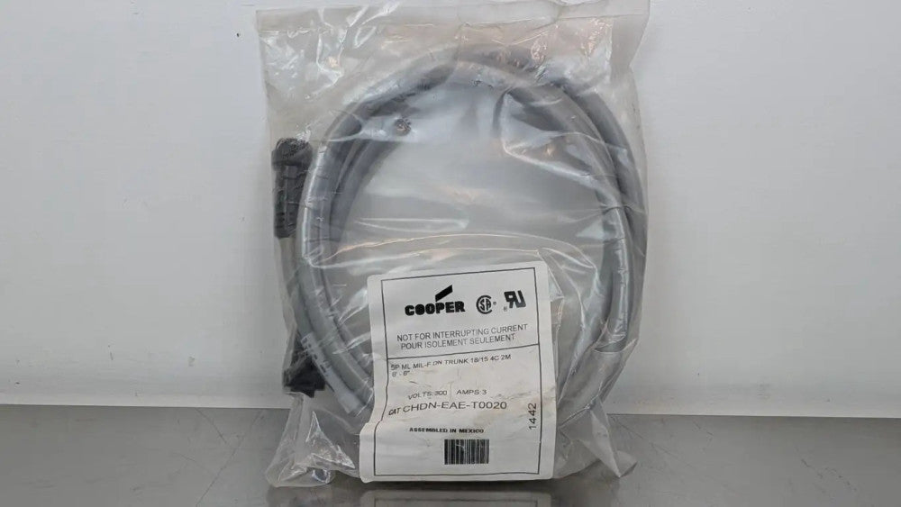Cooper CHDN-EAE-T0020 Cordset 5-Pin 7/8" Male/Female 2m CAT EATON 5P ML MIL-F DN