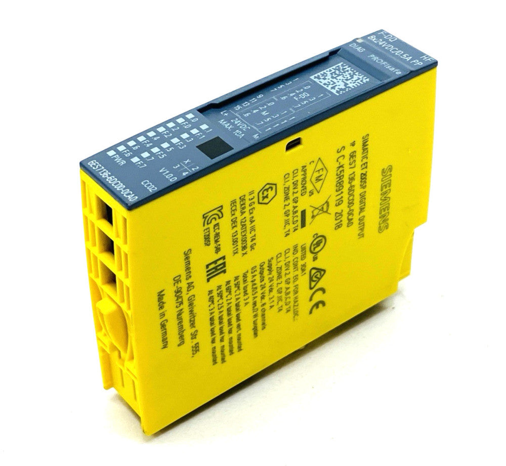 Siemens 6ES7 136-6DC00-0CA0 SIMATIC ET 200SP Digital Output Module F-DQ 8x 24VDC