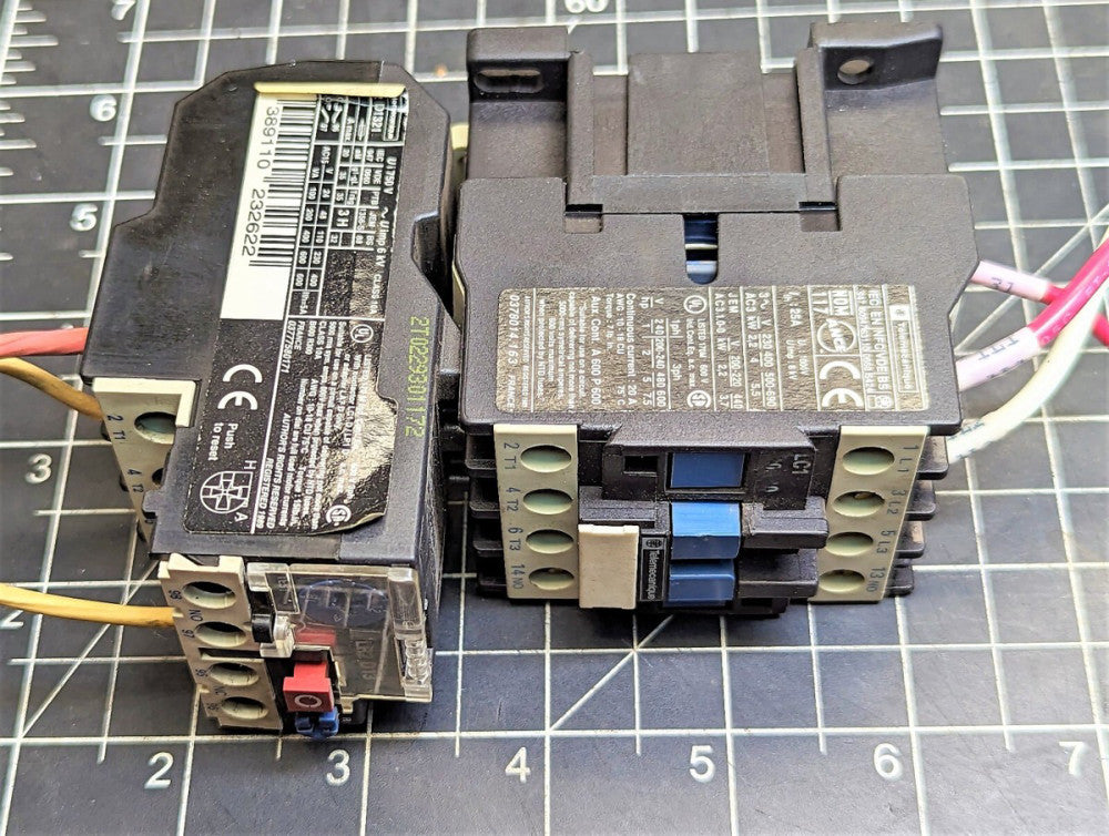 Telemecanique LC1 D0910 Contactor With LR2 D1321 Thermal Overload Relay [OF12]