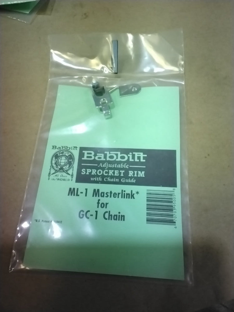Babbitt ML-1 Masterlink Adjustable Sprocket Rim With Chain Guide