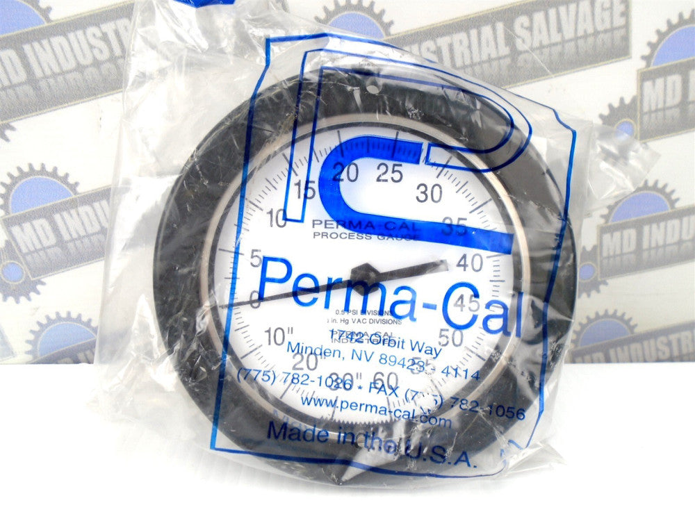 PERMA-CAL - 121FIB24A01 - PROCESS COMPOUND GAUGE -30 hg to 60 psi - 4.5" 1/4 NPT