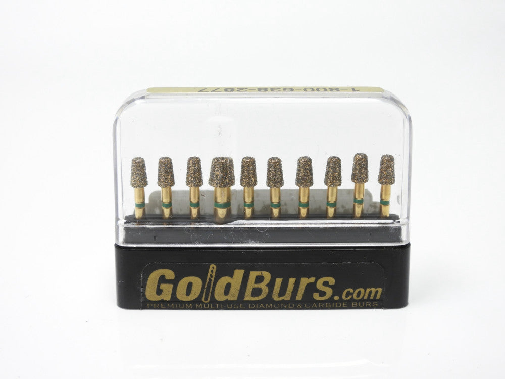 Goldburs G/544/026SC (845KR) pack of 10 Modified Rounded Cone shaped 24k Gold Di