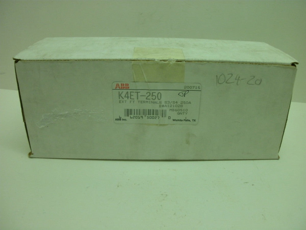 ABB K4ET-250 EXT FT TERMINALS S3/S4 250A NEW IN BOX