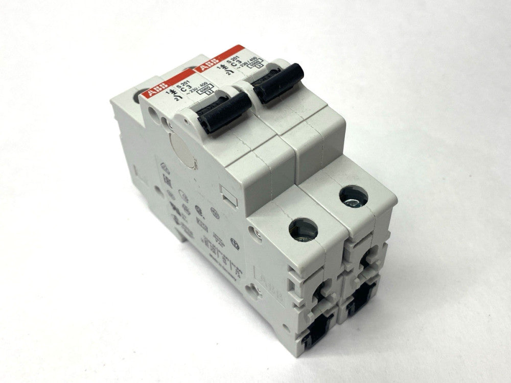 ABB S201-C3 Miniature Circuit Breaker 1-Pole 3A LOT OF 2