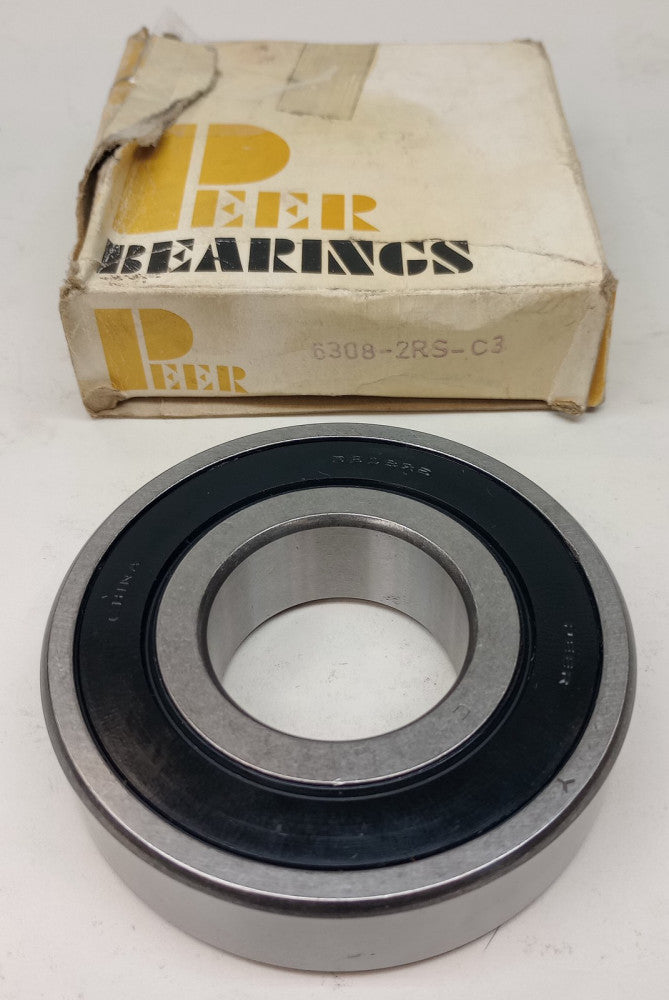 Peer 6308-2RS-C3 Ball Bearing Deep Groove 40 x 90 x 23mm 63082RSC3 Double Sealed