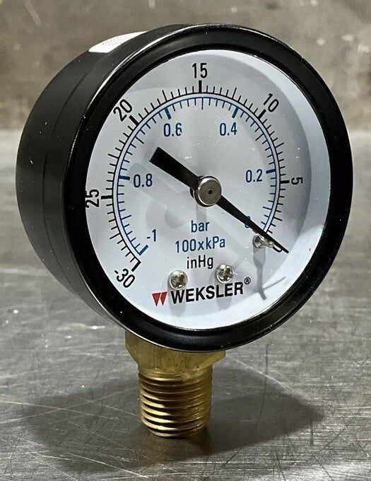 WEKSLER Pressure Gauge bar 100xkPa inHg 0-30 NOS Surplus