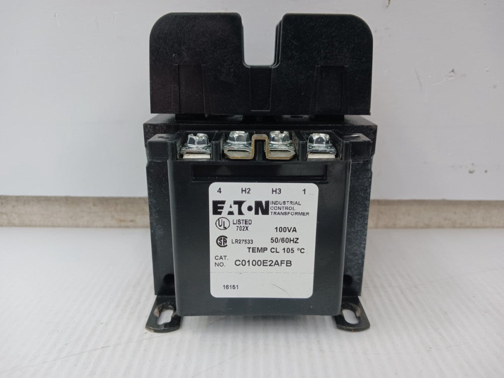 Eaton 100 VA Industrial Control Transformer 30 Amp 600V AC/DC 200kA C0100E2AFB