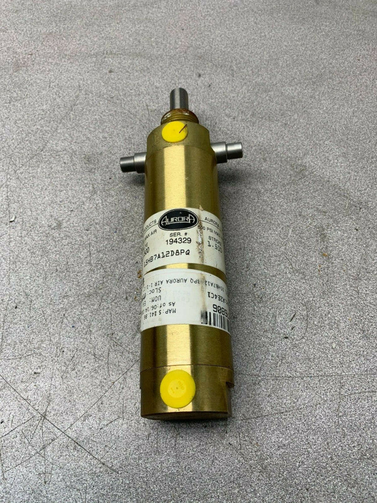 NEW NO BOX AURORA 1.500 BORE 1.5000 STROKE PNEUMATIC CYLINDER 15HB7A12D8PQ