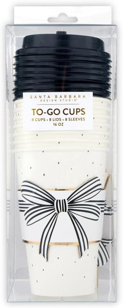 8-Count Paper Coffee Cups, Sleeves and Lids To-Go Hot Drink Cups, 16-Ounce